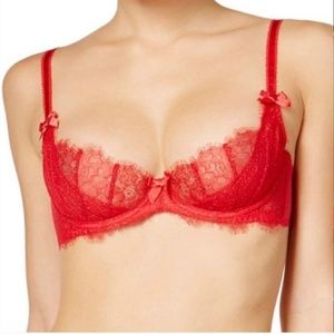 NWT red Agent Provocateur Grace lace bra 32DD